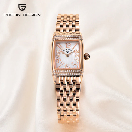 PAGANI DESIGN New 22mm Women Quartz Watches Luxury Sapphire Glass Leisure Watch 50M Waterproof Stainless steel Watch for Women