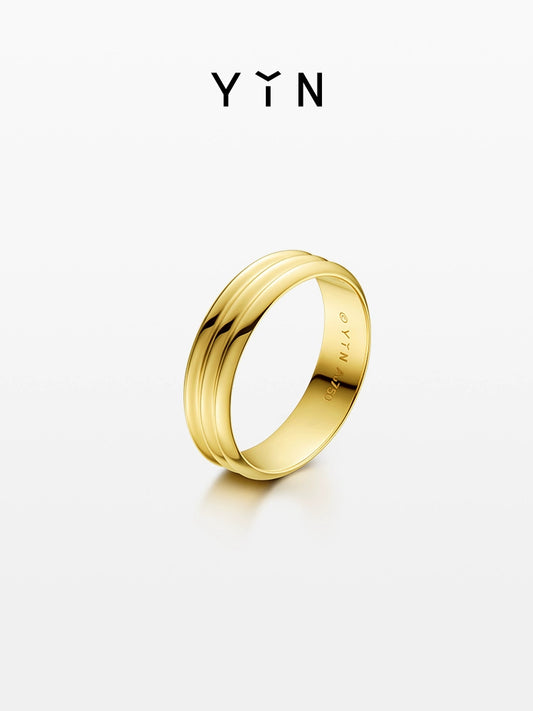 Yin AU750 Triple Men's and Women's Rings Couple Rings