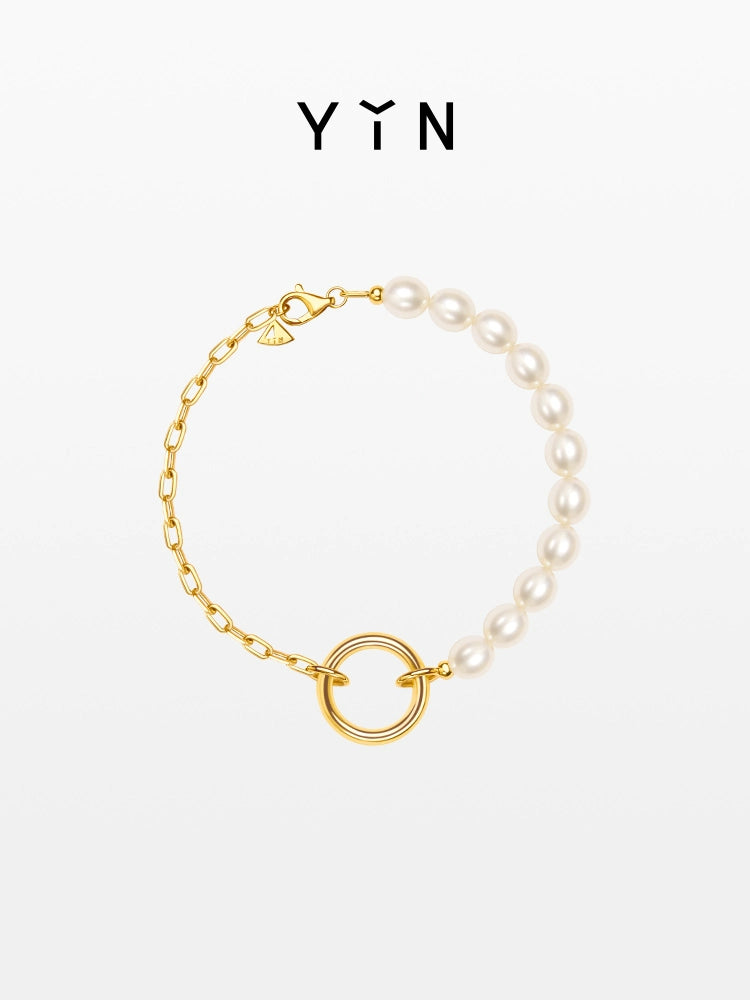 Yin AU750 Bracelet Women's Luxury Gift Pearl